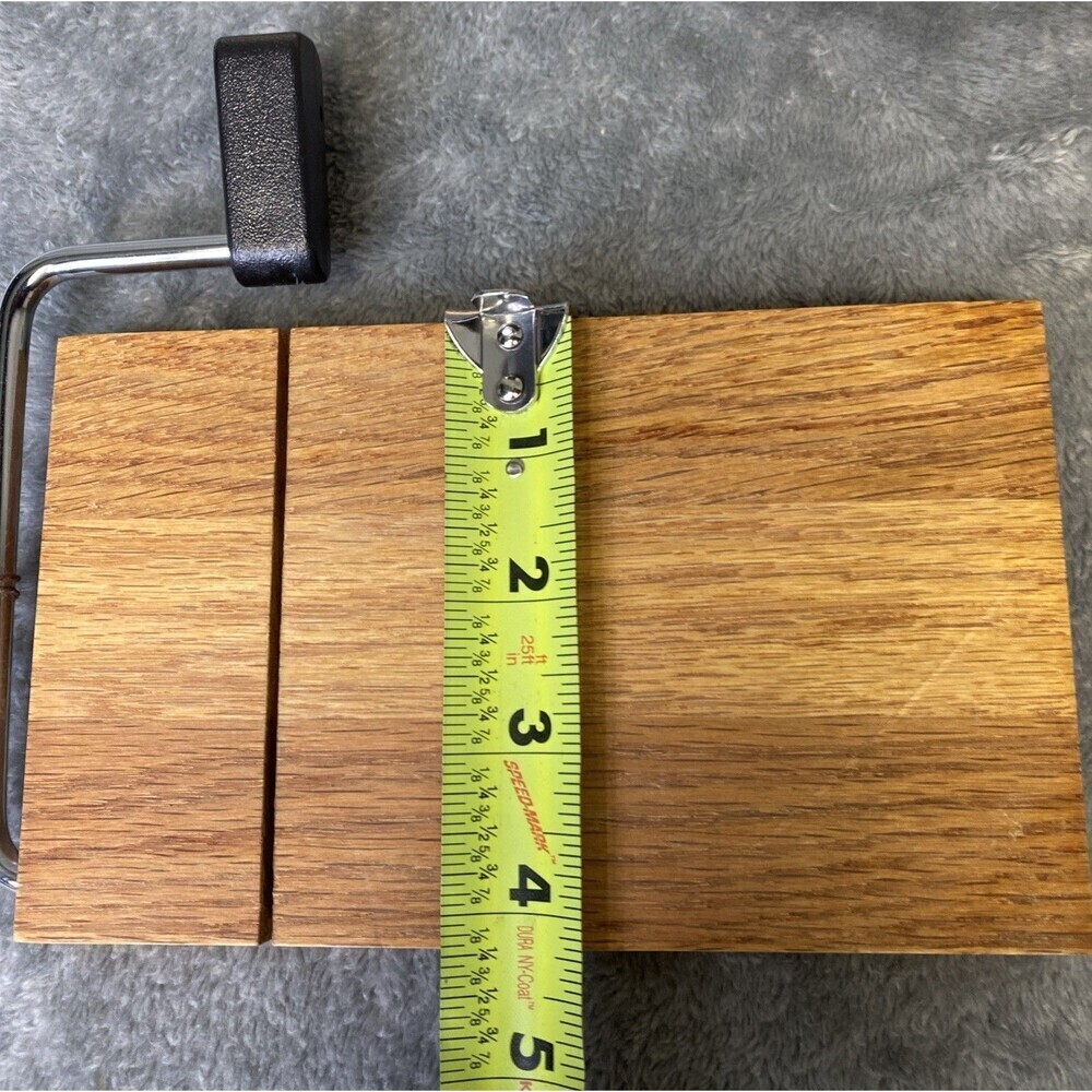 The Pro Cheese Slicer Solid Oak For Charcuterie Boards Slicing Cheese VTG - Picture 8 of 11